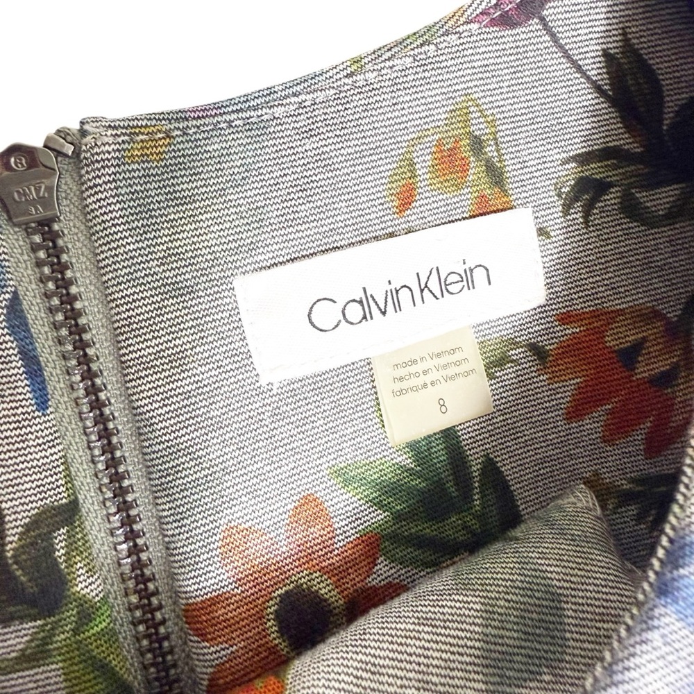 Calvin Klein Floral Shift Dress size 8 - Picture 3 of 9